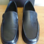 NIB $178 Cole Haan 12M Air Keating black leather loafers rubber sole comfy class