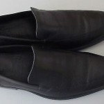 Men’s Cole Haan Nike Air soft black leather casual loafers slip ons sz 9M