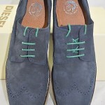Diesel Men’s ‘Batuck Ikadua’ Total Blue Suede w/ Green Laces Oxford Size 10.5 M