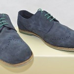 Diesel Men’s ‘Batuck Ikadua’ Total Blue Suede w/ Green Laces Oxford Size 10.5 M