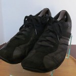 Men’s sz 13 black leather Diesel lace tie athletic running tennis shoes