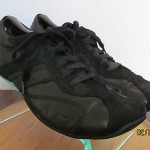 Men’s sz 13 black leather Diesel lace tie athletic running tennis shoes