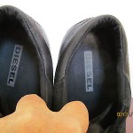 Men’s sz 13 black leather Diesel lace tie athletic running tennis shoes
