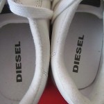 NEW DIESEL SOLAR WHITE AND GRAY LEATHER MENS SNEAKERS SIZE 11