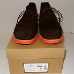 NIB Cole Haan LUNARGRAND Chukka Sz 11.5 M Woodbury Brown Suede Orange sidewalls