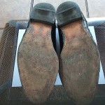 Cole Haan  11   E.      Black leather brogue wingtip oxford shoe