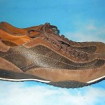 COLE HAAN NIKE AIR MEN’S DISTRESSED LEATHER OXFORD SHOES ,BROWN SNEAKERS  12 M.