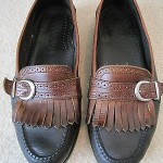 Men’s Cole Haan Country Leather Shoes Black & Brown Slip On Loafer 11D Brazil