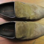 Men’s Authentic Hugo Boss Slip On Shoes, Distressed Brown, Size 8M