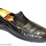 COLE HAAN SZ 12 M BLACK LEATHER  SLIP ON MOC LOAFER COMFORT  SHOES