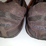 DIESEL MENS ATHLETIC TENNIS SHOES SNEAKERS BROWN SUEDE LEATHER CLEAN SIZE 8.5