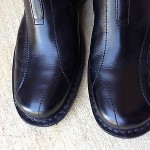 Mens CLARKS Black Leather Oxford Slip On Loafers Size 10.5M