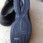 Mens CLARKS Black Leather Oxford Slip On Loafers Size 10.5M