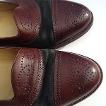 COLE HAAN Size 9 1/2 D Men’s Kiltie Two Tone Leather Greeb Suede Loafer Shoes