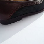 COLE HAAN Size 9 1/2 D Men’s Kiltie Two Tone Leather Greeb Suede Loafer Shoes
