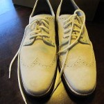AUTHENTIC MEN COLE HAAN LUNAR GRAND WINGTIP IVORY SUEDE SZ. 10
