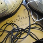AUTHENTIC MEN COLE HAAN LUNAR GRAND WINGTIP IVORY SUEDE SZ. 10