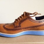 Cole Haan Lunargrand Long Wingtip Leather Carmello/Chambray – Men’s Size 10