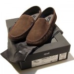 HUGO BOSS GIFT SET Brown Drivers Loafers 10 43 Mens Casual Moccasins 10.5 43.5
