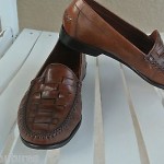 Cole Haan Brown Woven Leather Men’s Slip On Loafers Shoes Size 10