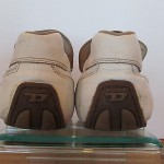 Mens sz 8.5 M offwhite leather slip on Diesel athletic driving mocs casual shoes
