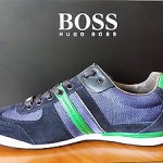 HUGO BOSS GREEN – AKEEN Sneakers In Medium Blue