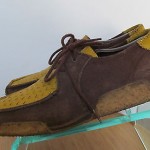 Mens sz 8.5 M Brown/yellow DIESEL lace tie casual walking shoes rare crepe soles
