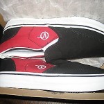 Vans Red & Black Slip On Shoes Size 6 Mens NEW with box