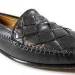 Cole Haan Black Woven Leather Moccasins Loafers Mens 9 M Leather Soles GUC