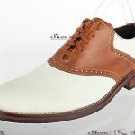 Men’s COLE HAAN offwhite / brown leather oxfords sz 10.5M NEW!