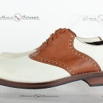 Men’s COLE HAAN offwhite / brown leather oxfords sz 10.5M NEW!
