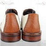 Men’s COLE HAAN offwhite / brown leather oxfords sz 10.5M NEW!