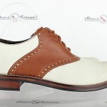 Men’s COLE HAAN offwhite / brown leather oxfords sz 10.5M NEW!