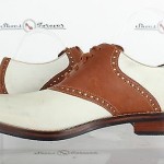 Men’s COLE HAAN offwhite / brown leather oxfords sz 10.5M NEW!