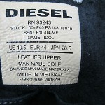 Men’s Diesel Idol Leather Upper Shoes High Top Sneakers Style Round Toe Sz 10.5