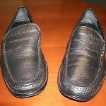 Men’s Cole Haan Nike Air Black Leather Penny Loafers / Driving Moccasin, Size 10