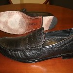 Men’s Cole Haan Nike Air Black Leather Penny Loafers / Driving Moccasin, Size 10