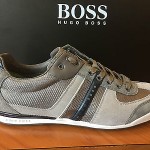 HUGO BOSS GREEN – AKEEN Sneakers In Medium Grey