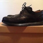 Black Leather Cole Haan Lunargrand Wing Tip Size 8.5 Like New!!!