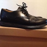 Black Leather Cole Haan Lunargrand Wing Tip Size 8.5 Like New!!!