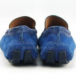 HUGO BOSS BLACK LABEL BLUE SUEDE DRIVING MOCCASINS SHOES LEATHER NEW SIZE 9, 42