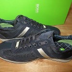 NEW HUGO BOSS GREEN LABEL STREAMETAL NAVY LEATHER SHOES SNEAKERS Size 7 US