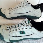 12 Diesel Gray Green Leather Nylon Mesh Lace Front Loafers Oxfords