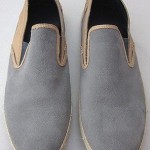 Cole Haan Size 16 &lsquo;Seawall&rsquo; Slip On Shoes Gray Suede & Tan Leather