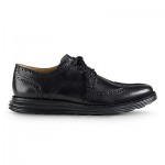 Cole Haan Lunargrand Wing Tip Mens Leather Oxford Dress Shoes Style C12597 Black
