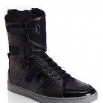 Hugo Boss Raion Leather Blend Hightop Sneakers Black