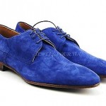 HUGO BOSS BLACK LABEL BLUE SUEDE SHOES MODAROS 100% LEATHER NEW SIZE 9, 42 ITALY
