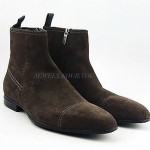 HUGO BOSS BLACK LABEL NEWATO S SHOES BOOTS BROWN 100% LEATHER NEW SIZE 9, 42
