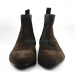 HUGO BOSS BLACK LABEL NEWATO S SHOES BOOTS BROWN 100% LEATHER NEW SIZE 9, 42