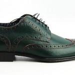 HUGO BOSS BLACK LABEL FOREST GREEN WITH RED SHOES 100% LEATHER NEW SZ 8 41 ITALY